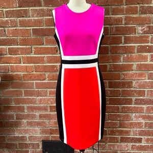 VINTAGE Calvin Klein Color Block Dress